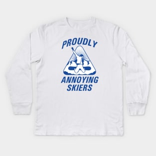 Proudly Annoying Skiers Kids Long Sleeve T-Shirt